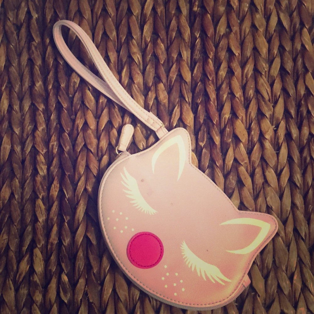 Luv Betsey Pink Kitty wristlet